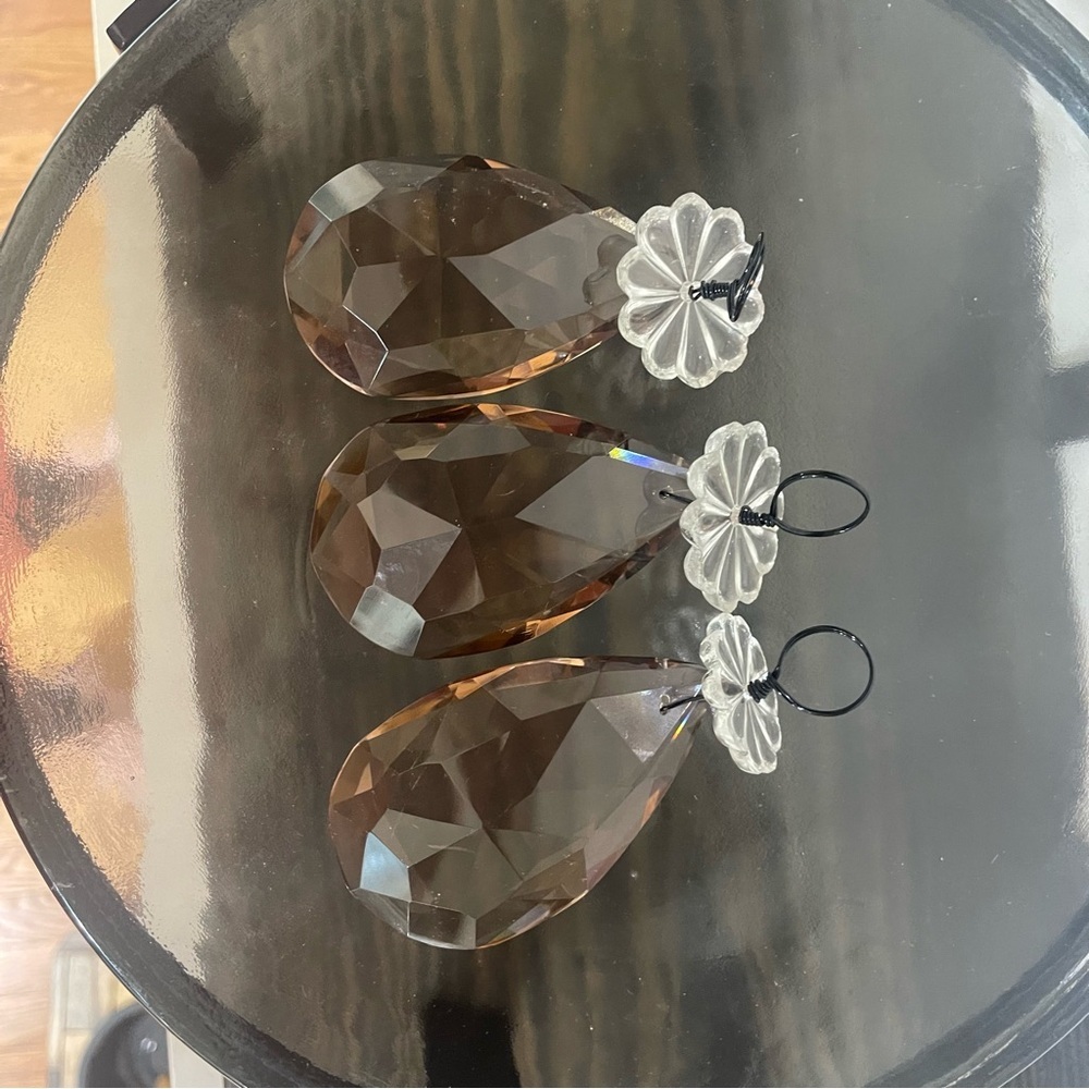 Glass Prisms (3), Smoky Quartz - Picture 3 of 8